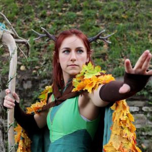 A Dallas Dungeons and Dragons druid casts a spell to help her party.